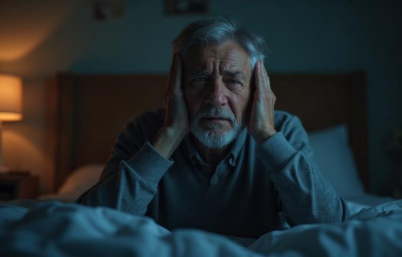 Person suffering from tinnitus